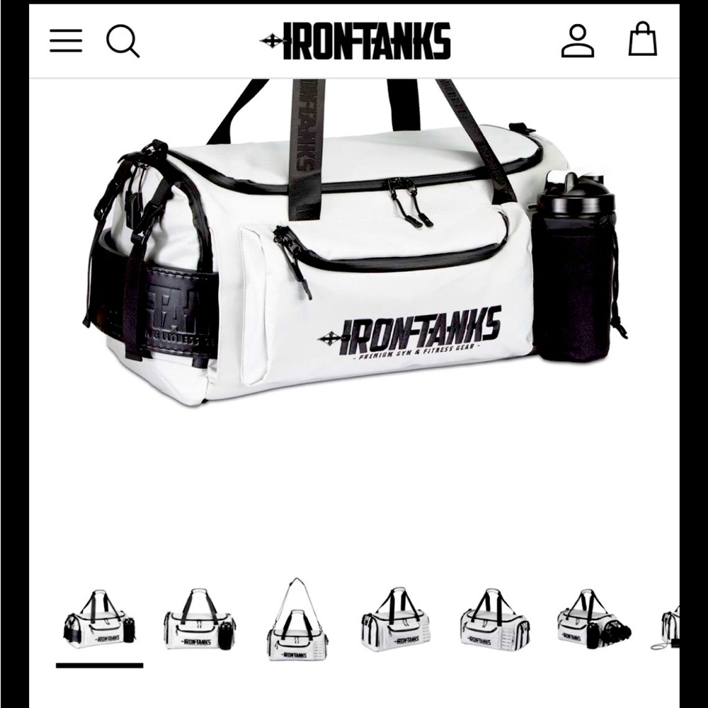Iron tanks, premium  gym duffel bag.